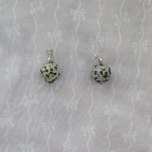 Dalmatian Jasper Stud Earrings